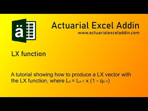 Actuarial Excel Addin - LX function - YouTube