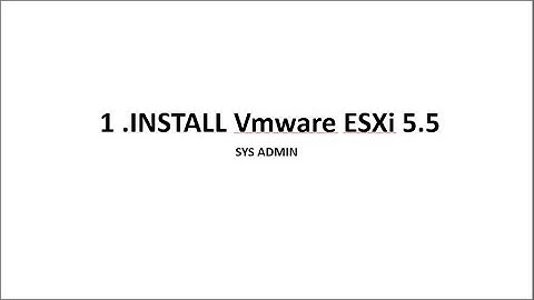 Setup Vmware VSphere ESXi 5.5