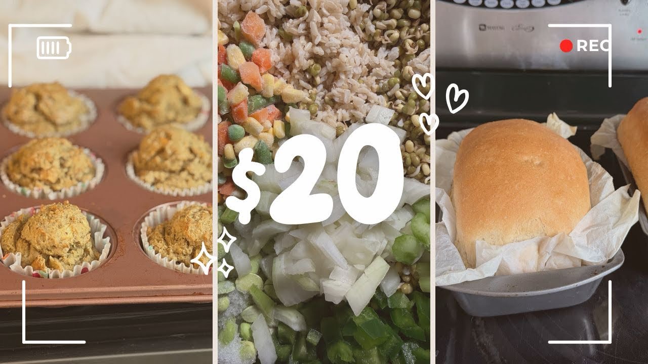 $20 Aldi grocery haul and pantry/freezer clean out. What I’ve been eating in a week as a vegan. 🌱 