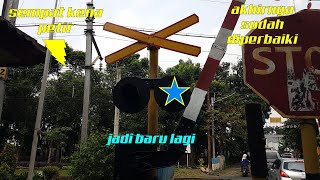 Dokumentasi horee palangnya sudah aktif dan alarmnya woww, perlintasan bendi kebayoran lama