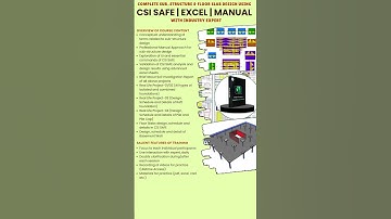 Live training programs on CSI SAFE | EXCEL | MANUAL – Complete Sub-Structure & Floor Slab Design