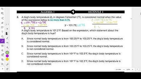 2019 Module 1 Problem 2 Algebra 1 PDE Item and Scoring Sampler