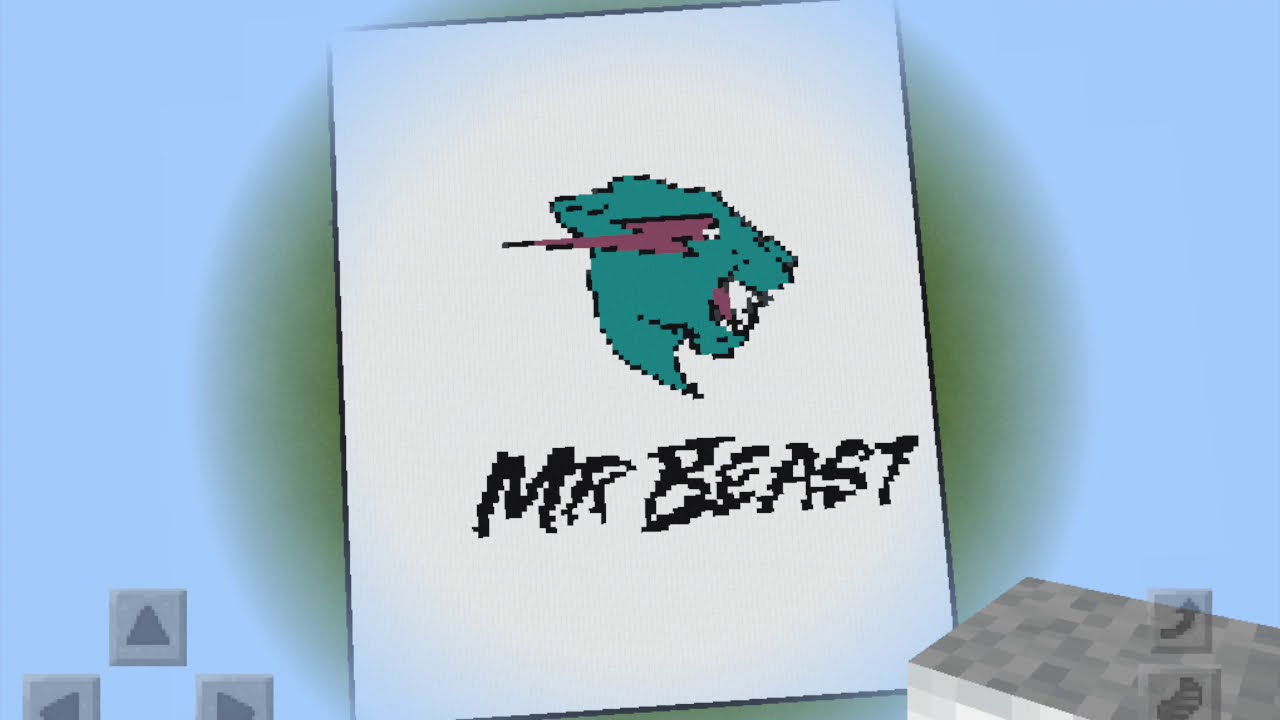 MR. BEAST LOGO + Custom Poster in MINECRAFT - YouTube.