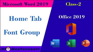 Microsoft Word 2019 Tutorial in Urdu/Hindi | Class 2 | Home Tab-Font Group | By WebTechSoft