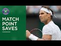 Great Match Point Saves at Wimbledon