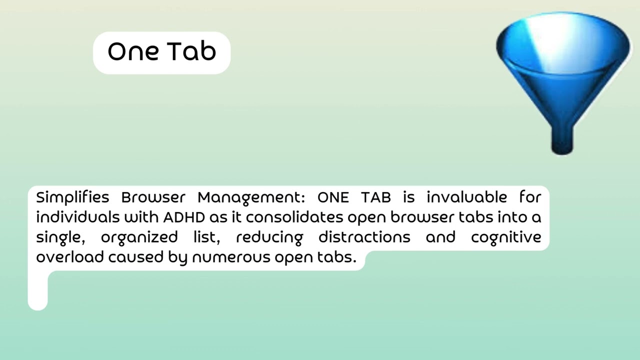 Best Tech Resources Available To Support Entrepreneurs with ADHD - One Tab