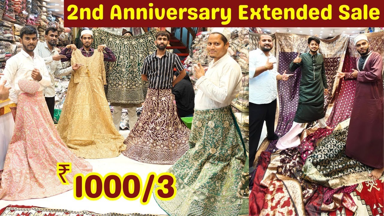 2nd Anniversary Offer Extended Sale ₹ 1000/3 Pakistani Suit Materials Bridal Sharara Khada Dupatta