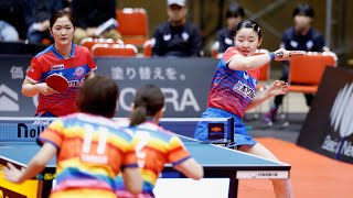 張本美和 スーパープレー&ヒロインインタビュー 日本ペイントマレッツ vs 木下アビエル神奈川 ノジマTリーグ2024-2025 2024年11月24日 高松市総合体育館【卓球 Tリーグ公式】】
