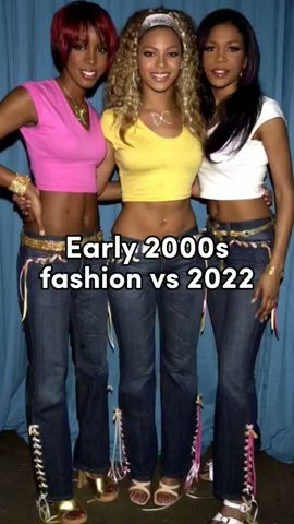 Early 2000s vs 2022 fashion 🌼 #shorts #short #trending #viral