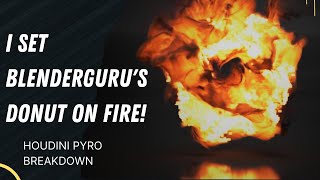 I Took Blendergurus Donut & Set It On Fire In Houdini