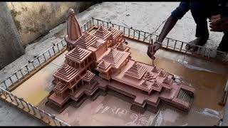 Ram mandir model colouring || Ayodhya ram mandir model making