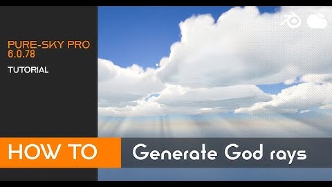 Pure-Sky Pro 6.0.78_How to generate God rays Blender 3.6 "Cycles".