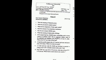 BBS 3rd Year finance Question Paper 2081 #bbs3rdyear #financepaper2081