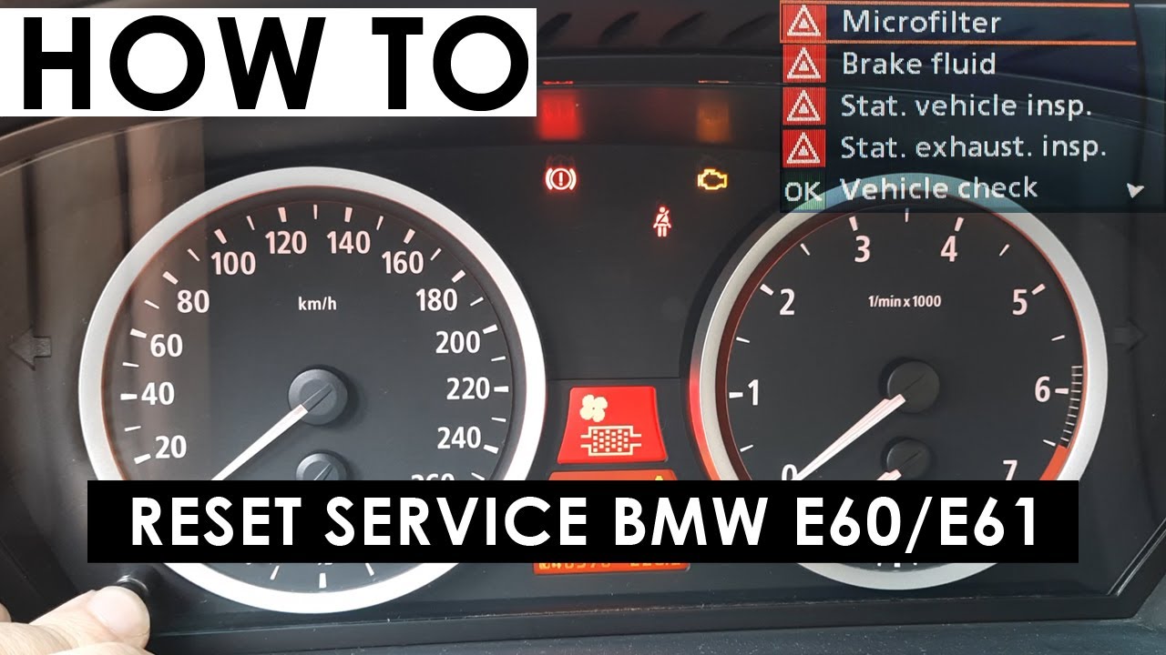 BMW E60/E61 How To Reset Service Brake Fluid Microfilter YouTube
