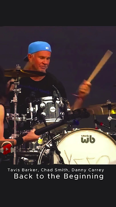Three Drums LEGENDS on one STAGE!! 😮🤯 #chadsmith #dannycarey #travisbarker #backtothebeginning