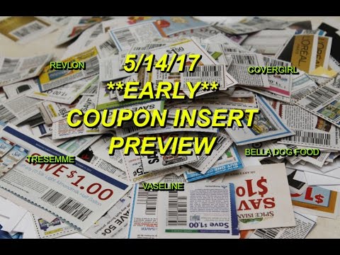 **Early**  5/14/17 Coupon Insert Preview …Some GREAT Coupons!!!