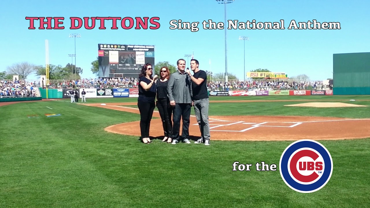 Chicago Cubs The Duttons Perform the National Anthem for Cubs Ball