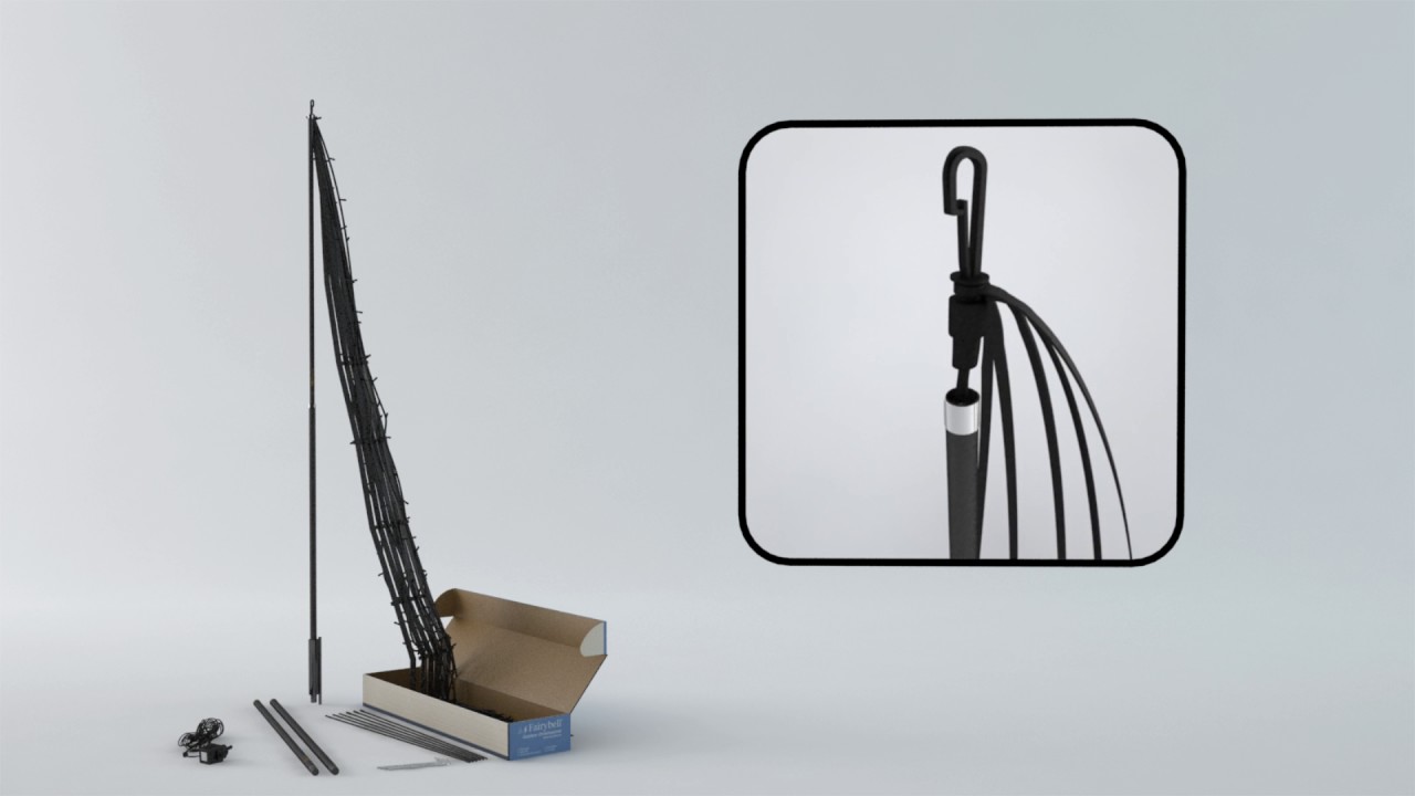 3D LED juletræ til haven