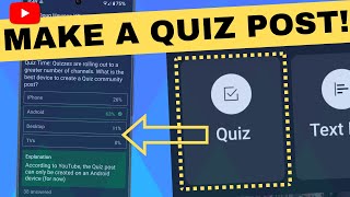 The Quick and Easy Way to Create Quiz Posts on YouTube!