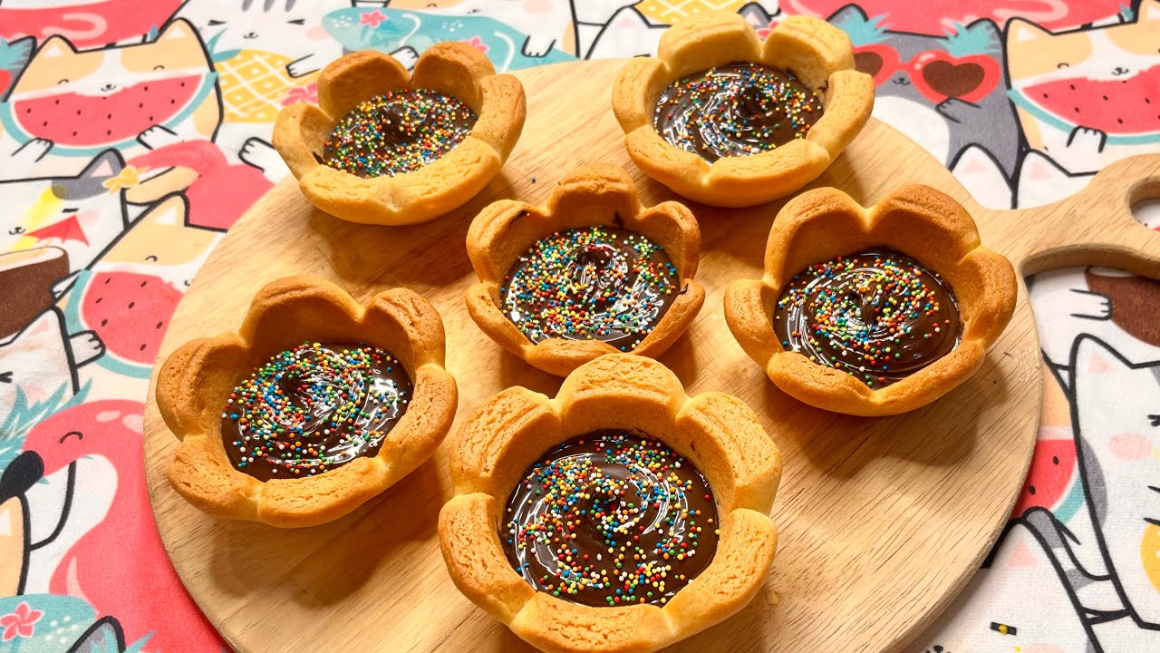 Chocolate tart with available ingredients in our house