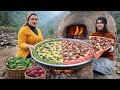 The Biggest Village Pizza Ever 🍕Natural Beet & Spinach Dough with Steak and Chicken