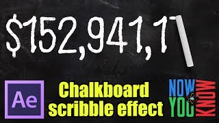 Chalkboard Writing Effect - After Effects Tutorial