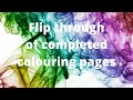 Flip-through of my completed colouring pages