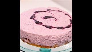 كيكة موس بالبلوبيري - Blueberry  Mousse Cake