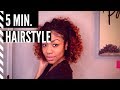 EASY (5 minute ) HAIRSTYLE on Old Flexirod Set 2019 #natural #5min #keylovesgod