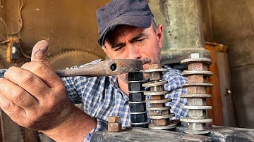 🔥 Handmade Knife Forged from Strong Bolts and Nuts– Step by Step.