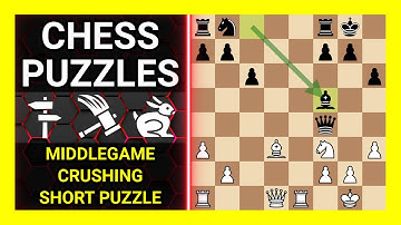 Chess Puzzles to Practice. Themes: Middlegame, Crushing, Short puzzle. Learn Chess
