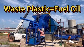 Convert waste plastic to fuel oil Plant/Machine-Mixed plastic scrap recycling pyrolysis way