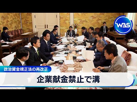 企業献金禁止で溝　政治資金規正法の再改正【WBS】