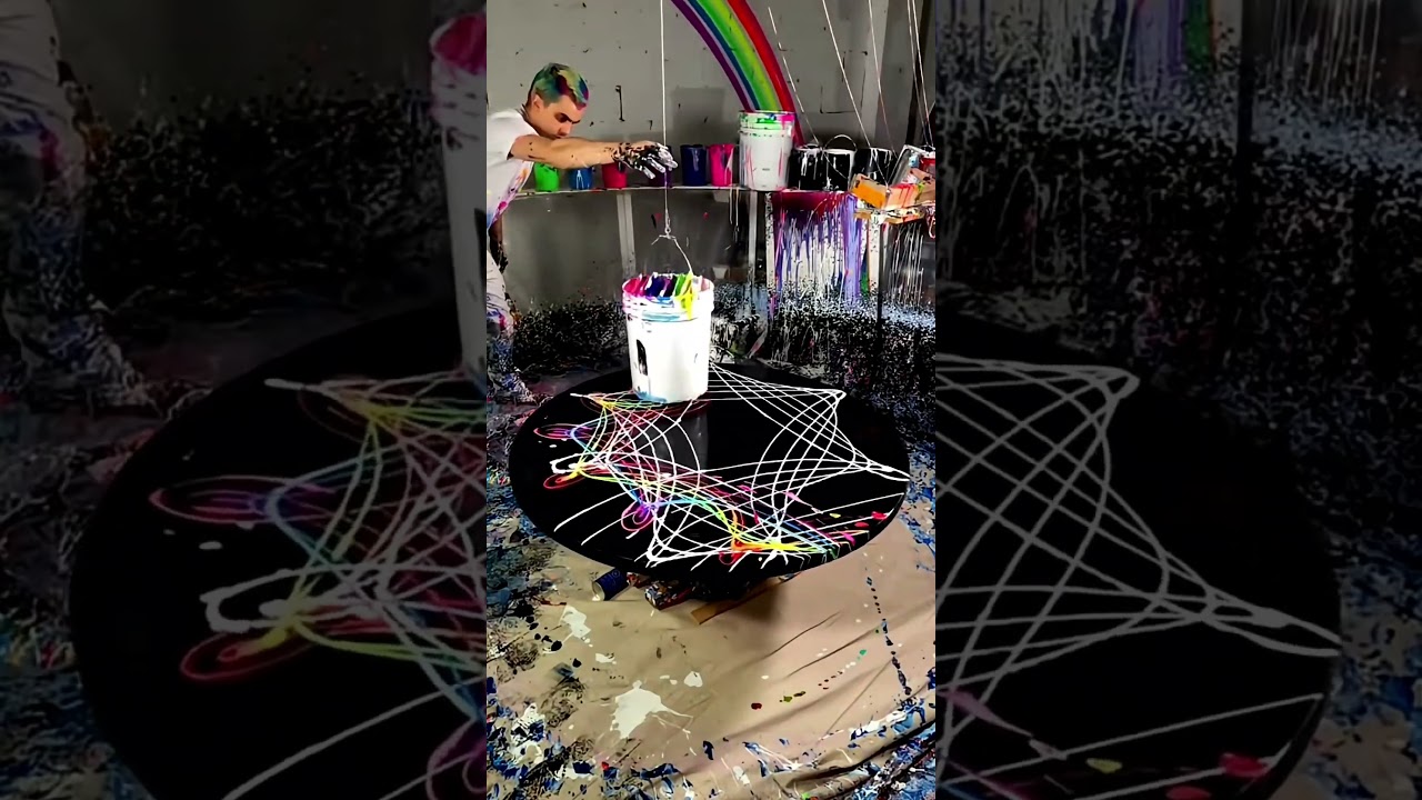 Mesmerizing abstract painting art in action 🎨✨