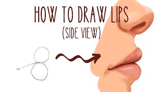 How to DRAW LIPS from SIDE VIEW | EASY Tutorial