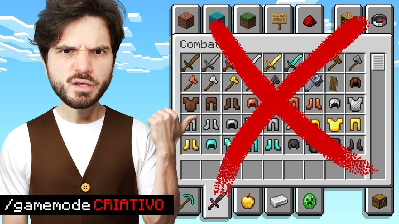 MINECRAFT NO CRIATIVO, MAS EU NÃO POSSO ABRIR O INVENTÁRIO!