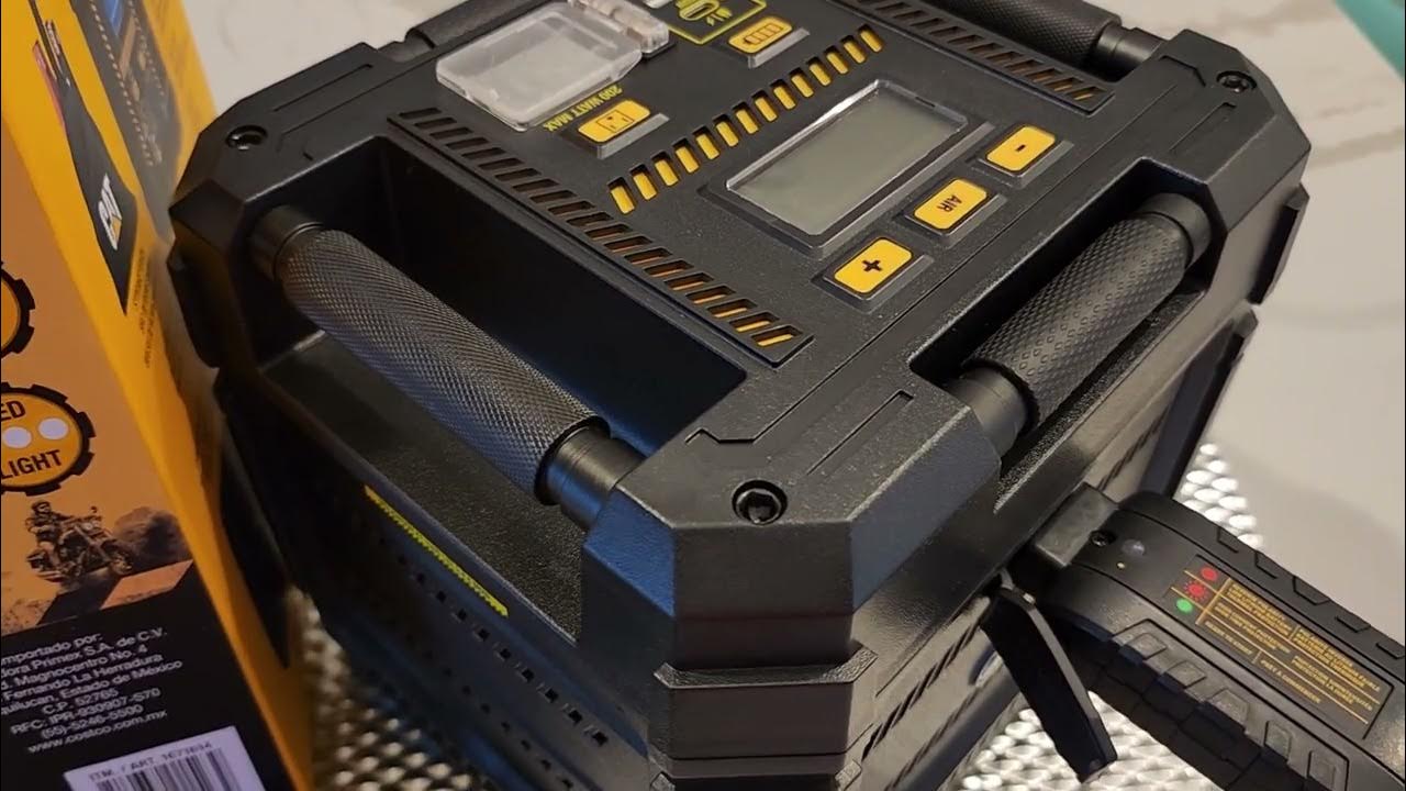 CAT Jump starter, AC inverter & air pump overview YouTube