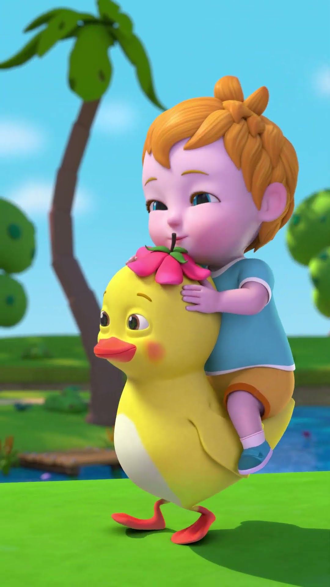 Baby \u0026 the Duck | Nursery Rhymes \u0026 Kids songs | NuNu Tv #childrensongs #toddlersongs