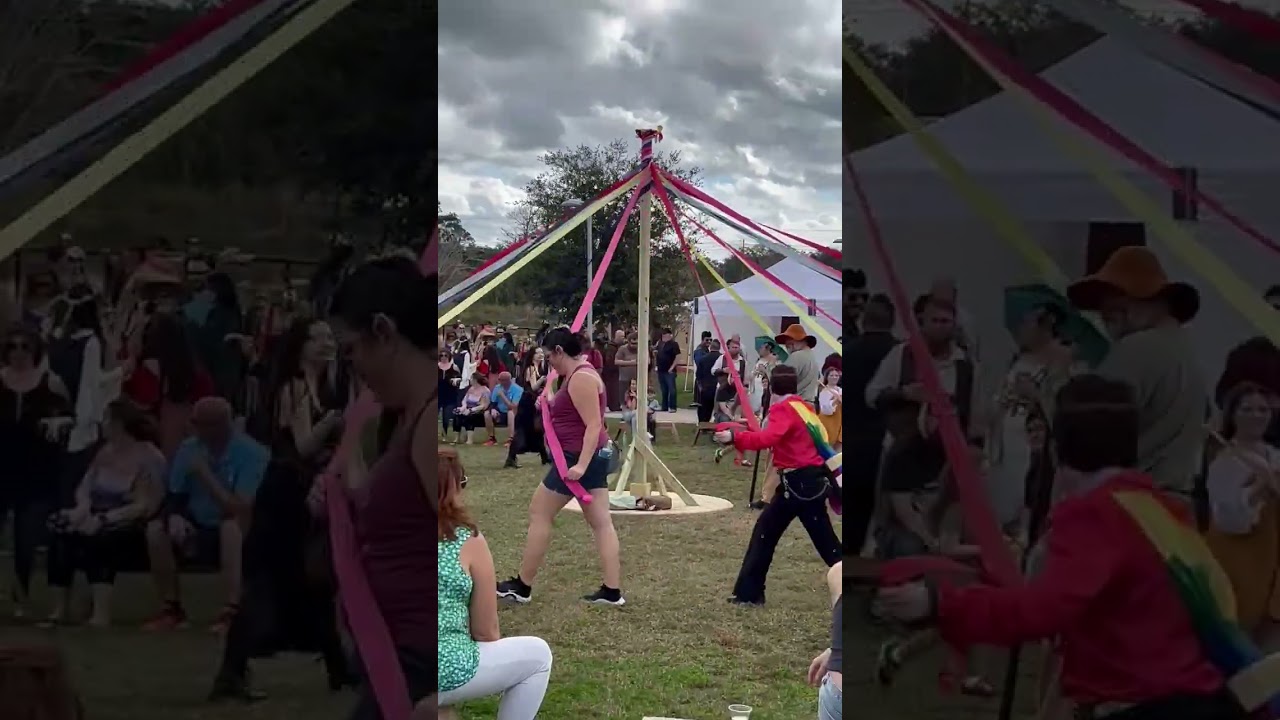 Hoggetowne Medieval Faire, Gainesville, FL - Maypole, Jan. 2024