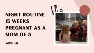 Week Night Routine With 5 Kids 15 Weeks Pregnant With Time Stamps