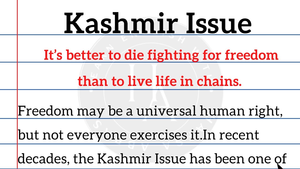 essay on kashmir issue 100 words