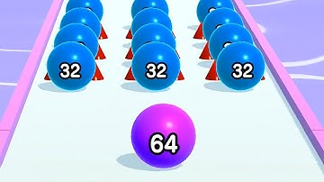 Satisfying Mobile Games 2023 - Ball Run 2048 All Levels Gameplay Walkthrough Android ios max 2048B