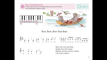 Guided Practice: Learn Row Your Boat #easypiano #learnpiano