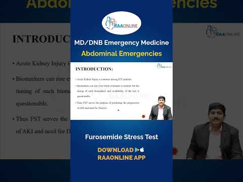 طب الطوارئ اختبار إجهاد فوروسيميد للدكتور فاسانث ك على تطبيق 