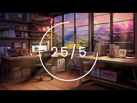 25/5 Pomodoro Timer - relaxing Lofi / DEEP FOCUS POMODORO TIMER / Study With Me / Mestay motivated