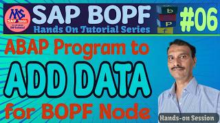 Add Data in BOPF - ABAP Program (BOPF Tutorial - #06)
