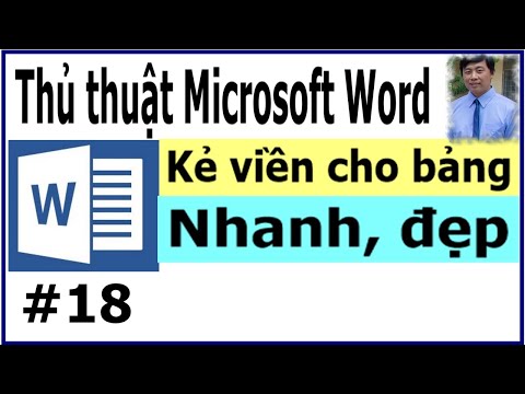 Thủ thuật Microsoft Word #18 - Kẻ viền nhanh cho bảng  #shorts