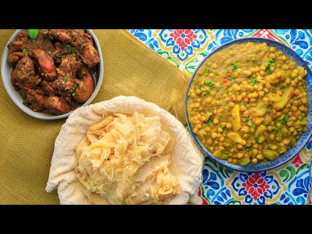 TASTY COMBO - Healthy Stewed Chicken, Curry Channa and Aloo and Paratha