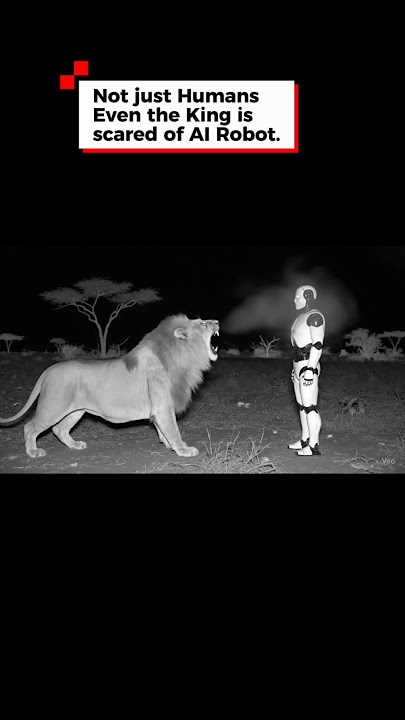 Lion vs. AI Robot: The Ultimate Standoff #viral #shorts