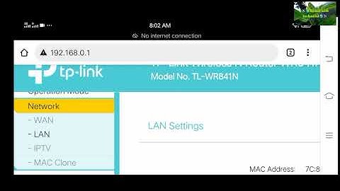 Tp-Link Router Default Gateway ,ipaddress Change